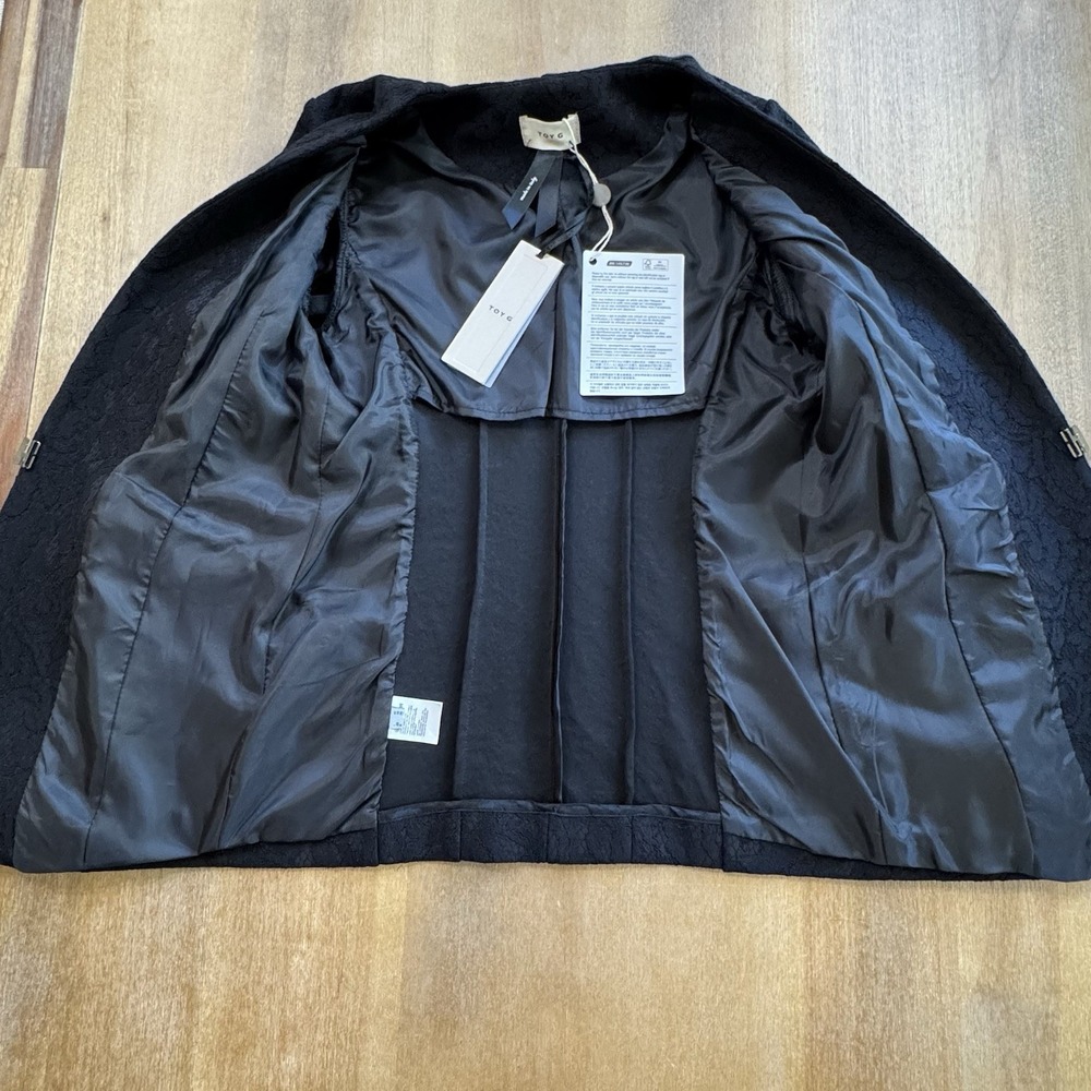 New Toy G Italy Black Lace Jacket Tailored Blazer Size 6‎ US $406 - Picture 9 of 16